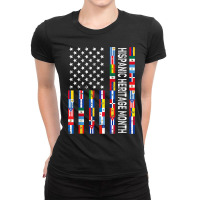 Latin American Flag Hispanic Heritage Month All Countries Ladies Fitted T-shirt | Artistshot