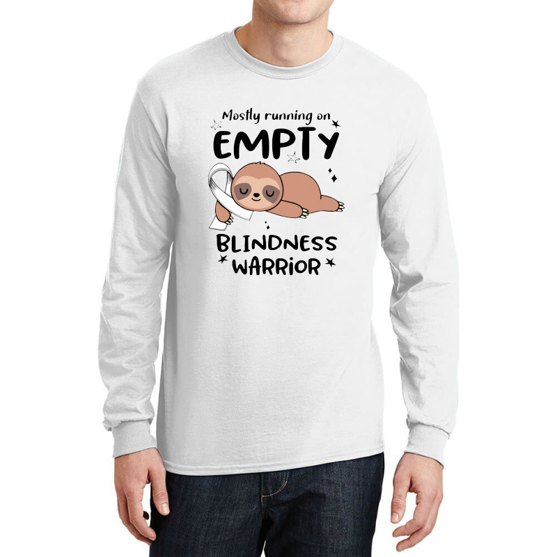 Blindness Awareness  Mostly Running On Empty Blindness Warrior Long Sleeve Shirts by salamansik | Artistshot