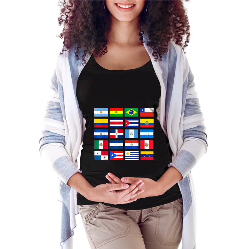 Latin American Flags Hispanic Heritage Month Maternity Scoop Neck T-shirt by SandraMarianela | Artistshot