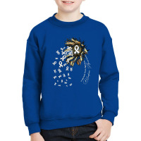 Blindness Survivor  Blindness Awareness Sunflower Nobody Fight Youth Sweatshirt | Artistshot