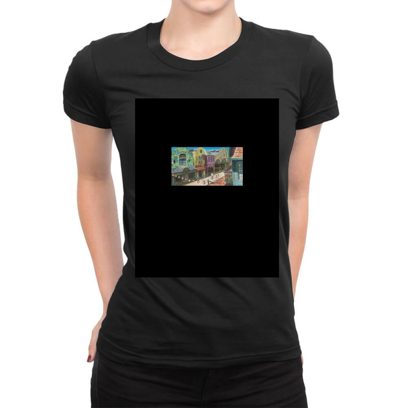 Chihiro Lost In City - Spirited Away Graphic Ladies Fitted T-Shirt by cm-arts | Artistshot