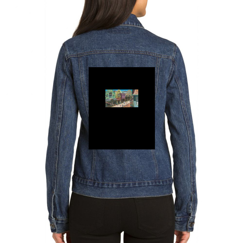 Chihiro Lost In City - Spirited Away Graphic Ladies Denim Jacket by cm-arts | Artistshot