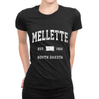 Mellette South Dakota Sd Vintage Athletic Sports Design Tank Top Ladies Fitted T-shirt | Artistshot