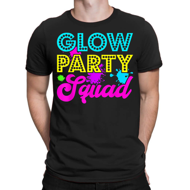 Glow Party Squad Halloween Costume Party Colorful T-shirt | Artistshot