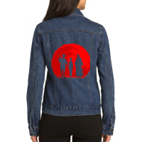 Samurai Sunset Ladies Denim Jacket | Artistshot