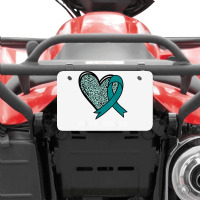 Leopard Heart Dissociative Identity Disorder Awareness Teal T Shirt Atv License Plate | Artistshot