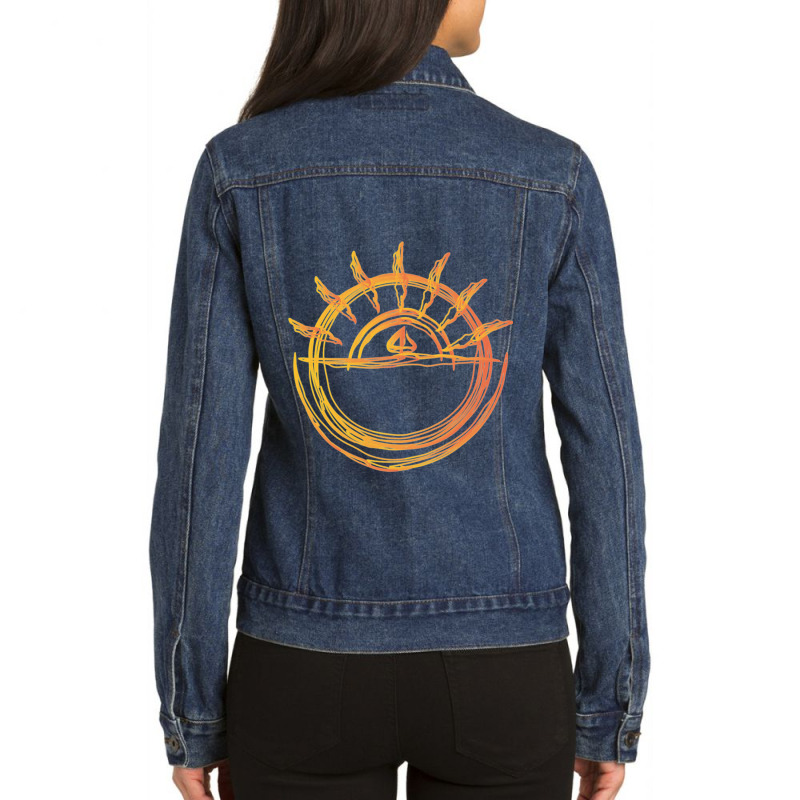 Howls Spell Ladies Denim Jacket by cm-arts | Artistshot