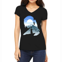 Sky And Samurai Women's V-neck T-shirt | Artistshot