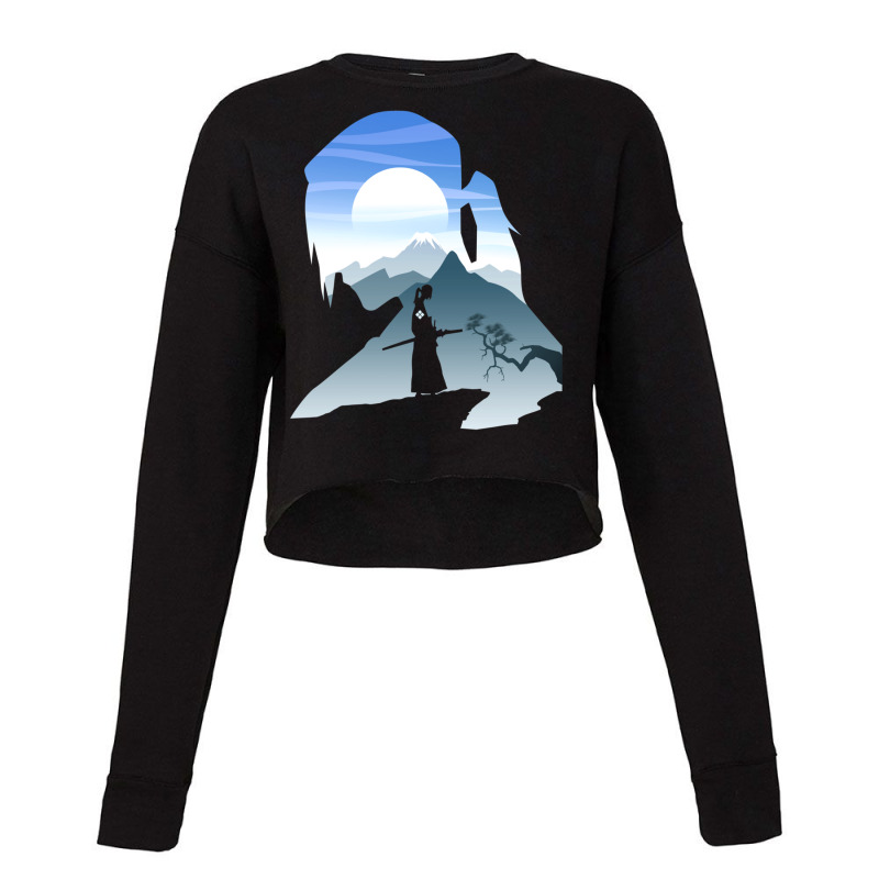 Sky And Samurai Cropped Sweater by cm-arts | Artistshot