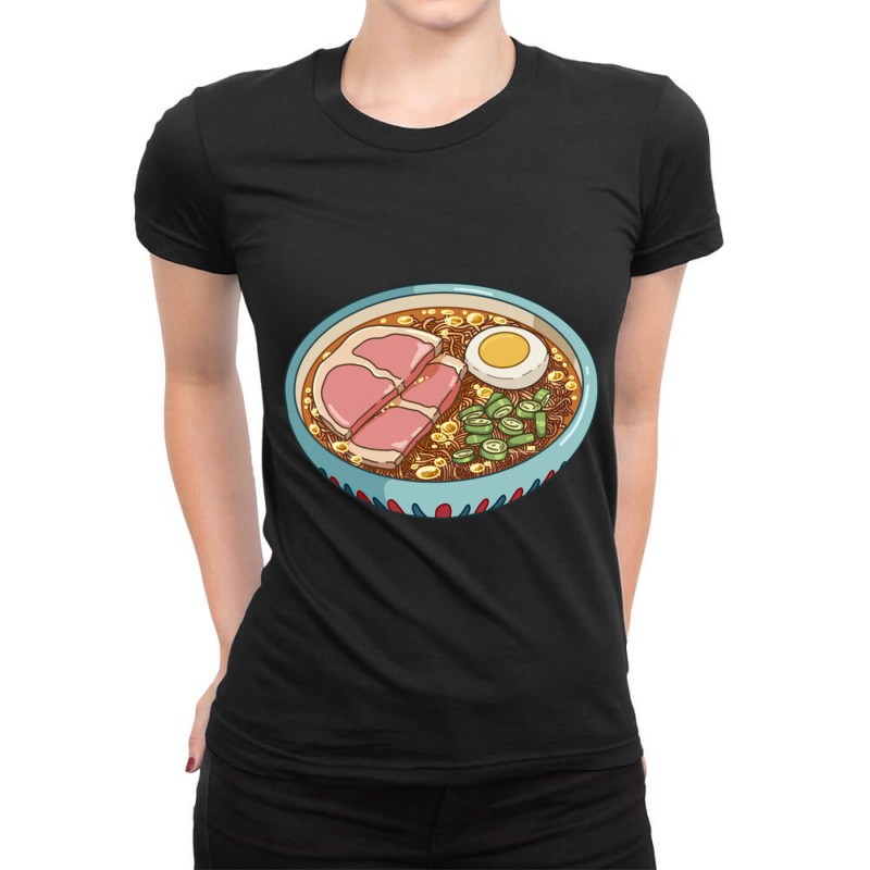 Ponyo Ramen Ladies Fitted T-Shirt by cm-arts | Artistshot