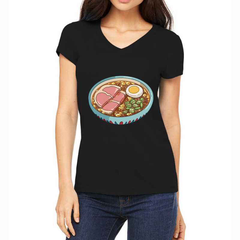 Ponyo Ramen Women's V-Neck T-Shirt by cm-arts | Artistshot