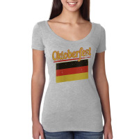 Womens Oktoberfest German Flag Beer Drinking Celebration V Neck T Shir Women's Triblend Scoop T-shirt | Artistshot