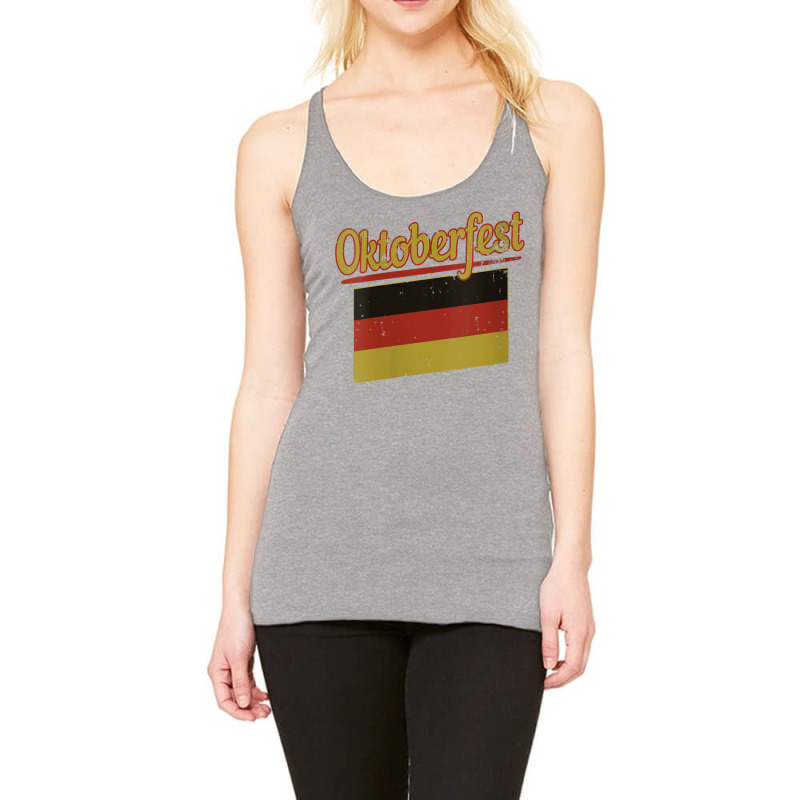 Womens Oktoberfest German Flag Beer Drinking Celebration V Neck T Shir Racerback Tank by cm-arts | Artistshot