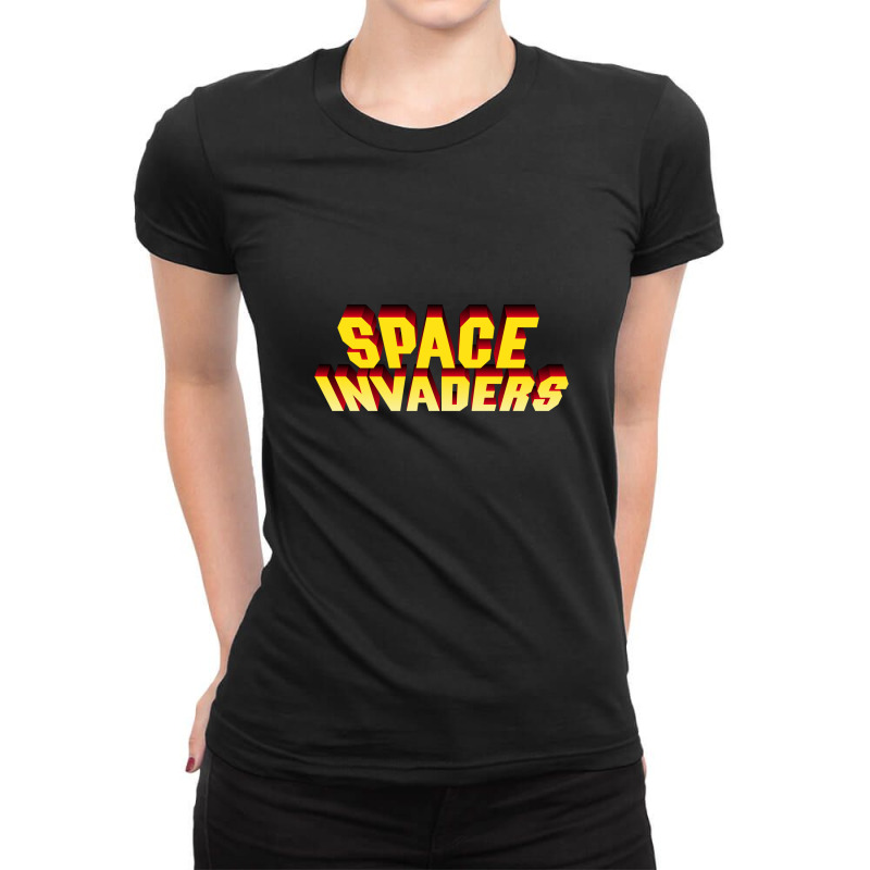 Space Invaders Ladies Fitted T-Shirt by cm-arts | Artistshot