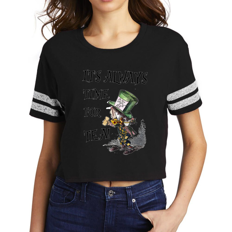 Always Time For Tea Mad Hatter Scorecard Crop Tee by LUISRTORRES | Artistshot