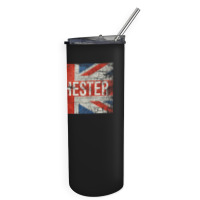 Manchester England United Kingdom British Flag Vintage Skinny Tumbler | Artistshot