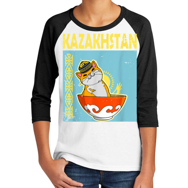 Yurta Republic Of Kazakhstan Qazaqstan Kazakh Flag T Shirt Youth 3/4 Sleeve by melliebowleli | Artistshot