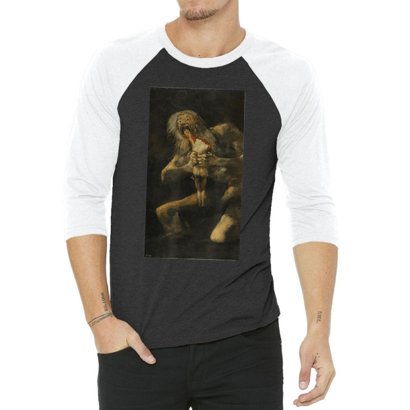 Francisco Goya Saturn Devouring His Son 3/4 Sleeve Shirt by WillettaIngber | Artistshot