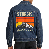 Sturgis South Dakota Retro Vintage City State Usa Tank Top Men Denim Jacket | Artistshot