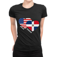 Dominican Republic Flag Shirt Half Dominican American Pride Premium T Ladies Fitted T-shirt | Artistshot