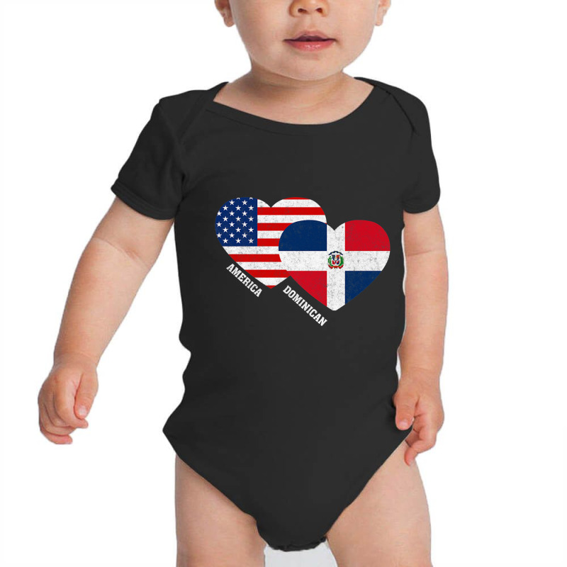 Dominican Republic Flag Shirt Half Dominican American Pride Premium T Baby Bodysuit by cm-arts | Artistshot