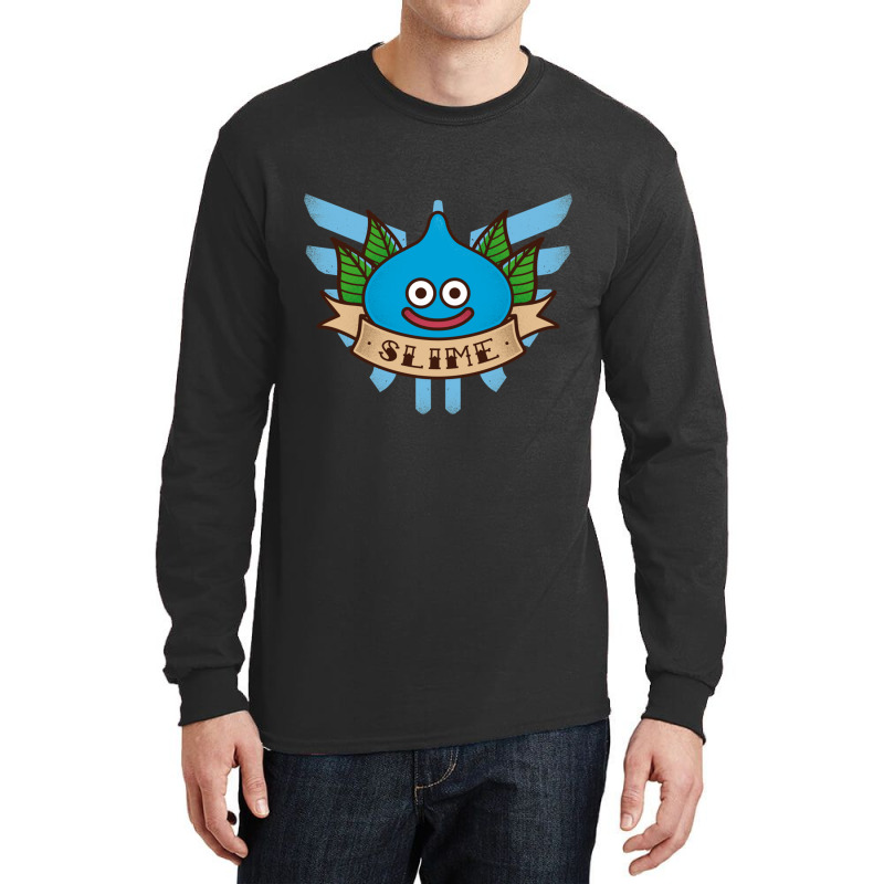 Slime Quest Traditional Tattoo Long Sleeve Shirts by cm-arts | Artistshot