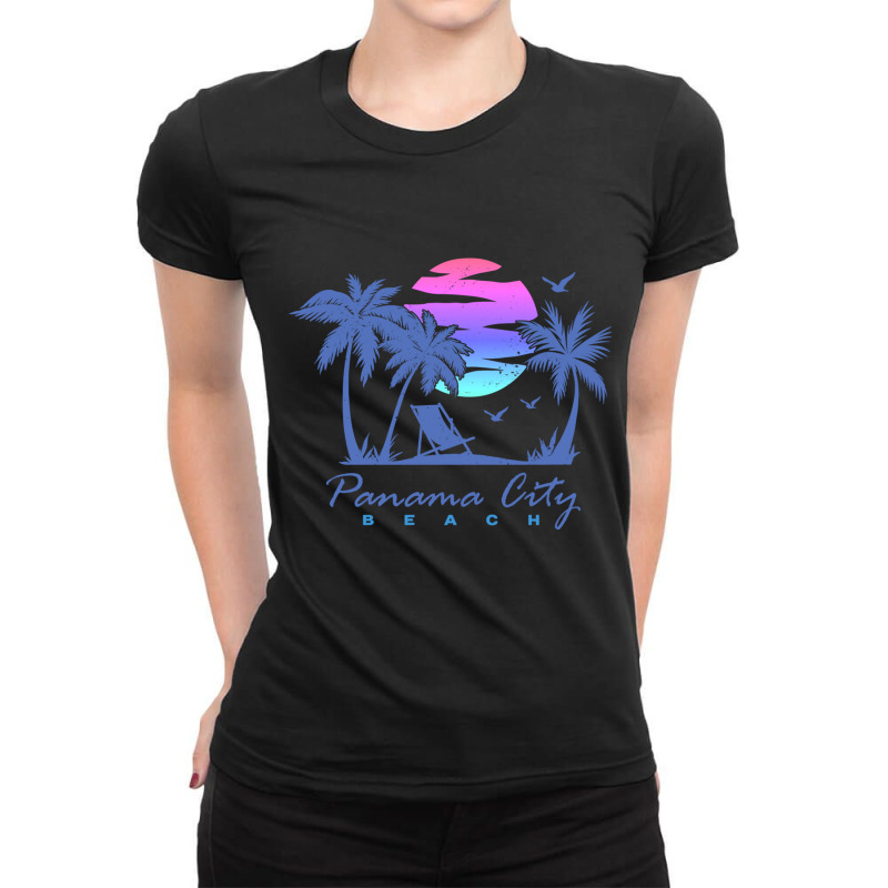 Panama City Beach Florida Vacation Trip Retro Vintage Sunset Pullover  Ladies Fitted T-Shirt by ToriLyshawnKelly | Artistshot