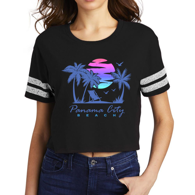 Panama City Beach Florida Vacation Trip Retro Vintage Sunset Pullover  Scorecard Crop Tee by ToriLyshawnKelly | Artistshot