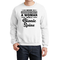 Funny Bionic Spine Surgery Recovery Gift Back Spinal Fusion Crewneck Sweatshirt | Artistshot