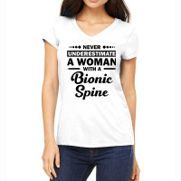 Funny Bionic Spine Surgery Recovery Gift Back Spinal Fusion Women's V-neck T-shirt | Artistshot