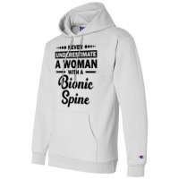 Funny Bionic Spine Surgery Recovery Gift Back Spinal Fusion Champion Hoodie | Artistshot