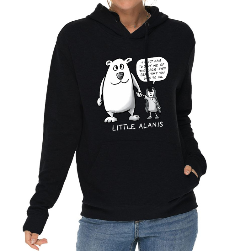 Little Alanis And Her Cross-eyed Bear ( On Darker Colors) Lightweight Hoodie by cm-arts | Artistshot