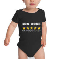 Mens Big Boss 5 Star Review. Perfect Funny Gift For Dad Big Boss Ragla Baby Bodysuit | Artistshot