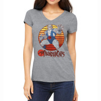 Womens Thundercats Panthro Retro Sunset V Neck T Shirt Women's V-neck T-shirt | Artistshot