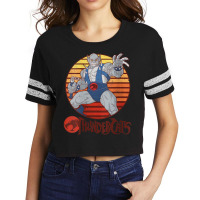 Womens Thundercats Panthro Retro Sunset V Neck T Shirt Scorecard Crop Tee | Artistshot