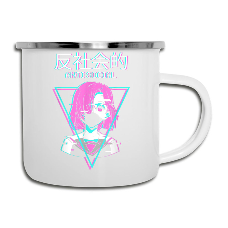 Antisocial Vaporwave Anime Girl Japanese Indie Alt Aesthetic Camper Cup | Artistshot