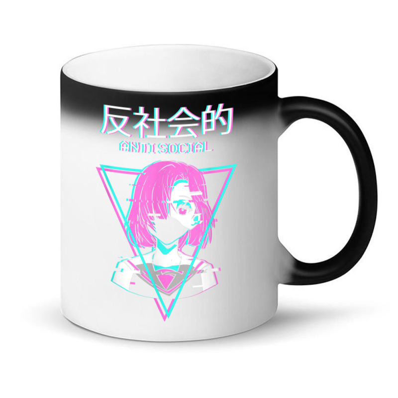 Antisocial Vaporwave Anime Girl Japanese Indie Alt Aesthetic Magic Mug | Artistshot