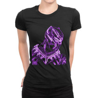 Black Panther Neon Ladies Fitted T-shirt | Artistshot