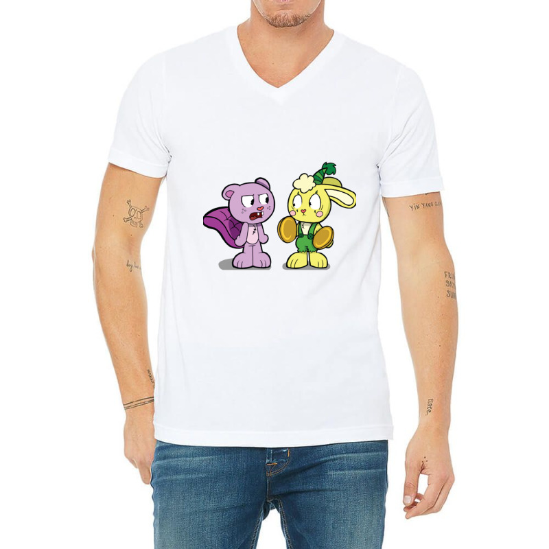 Poppy Playtime Chapter 2 Candy Cat And Bunzo Banny V-neck Tee | Artistshot