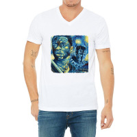 Black Panther Van Gogh V-neck Tee | Artistshot