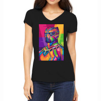 Black Panther Wpap Style Women's V-neck T-shirt | Artistshot