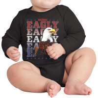 Peacemaker Eagly Text Stack T Shirt Long Sleeve Baby Bodysuit | Artistshot