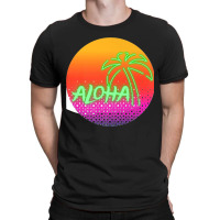 Aloha Hawaii Hawaiian Island Palm Beach Surfboard Sunset Premium T-shirt | Artistshot