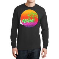 Aloha Hawaii Hawaiian Island Palm Beach Surfboard Sunset Premium Long Sleeve Shirts | Artistshot