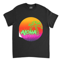 Aloha Hawaii Hawaiian Island Palm Beach Surfboard Sunset Premium Classic T-shirt | Artistshot