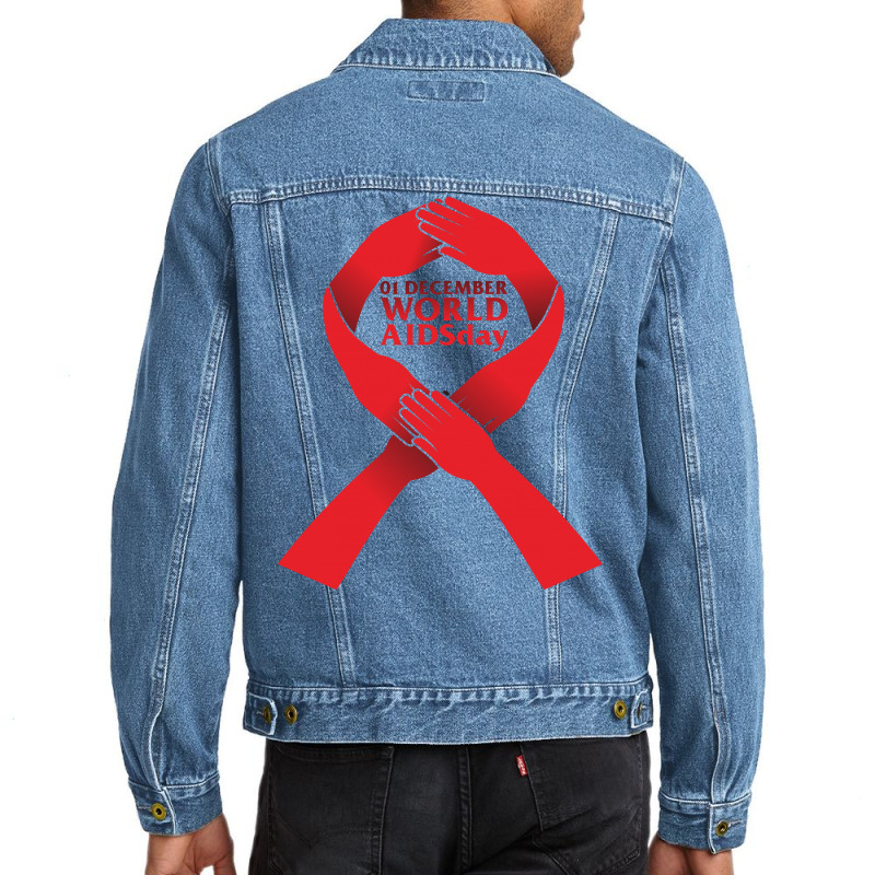 Aids World Day (care) Men Denim Jacket | Artistshot
