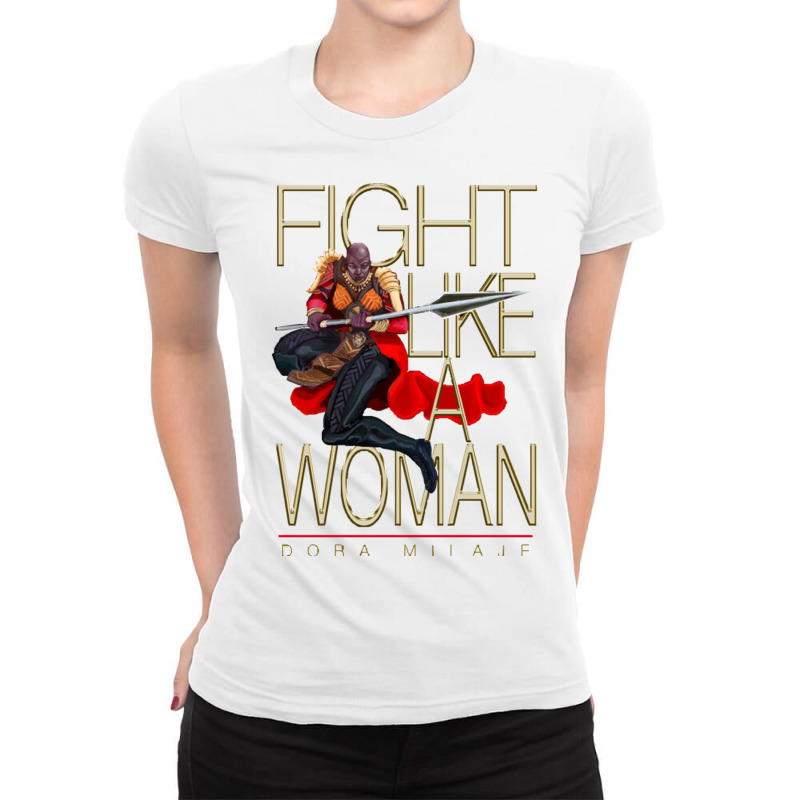 Fight Like A Woman Ladies Fitted T-Shirt by cm-arts | Artistshot