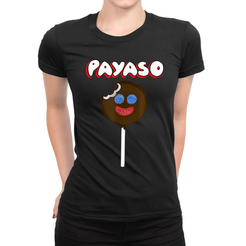 Funny Latinx Chocolate Marshmallow Candy Payaso Ladies Fitted T-Shirt by WillettaIngber | Artistshot