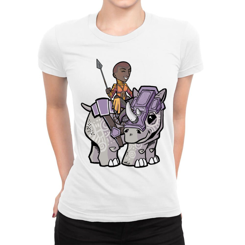 General + War Rhino Ladies Fitted T-Shirt by cm-arts | Artistshot