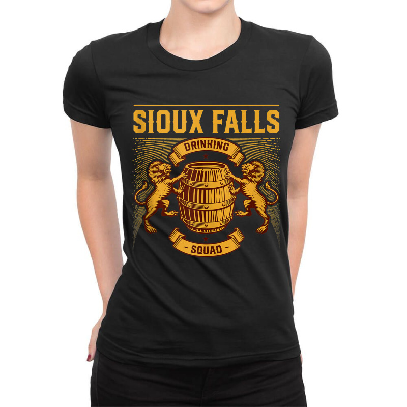 Sioux Falls Drinking Squad South Dakota Homebrewing Sd Tank Top Ladies Fitted T-Shirt by cm-arts | Artistshot